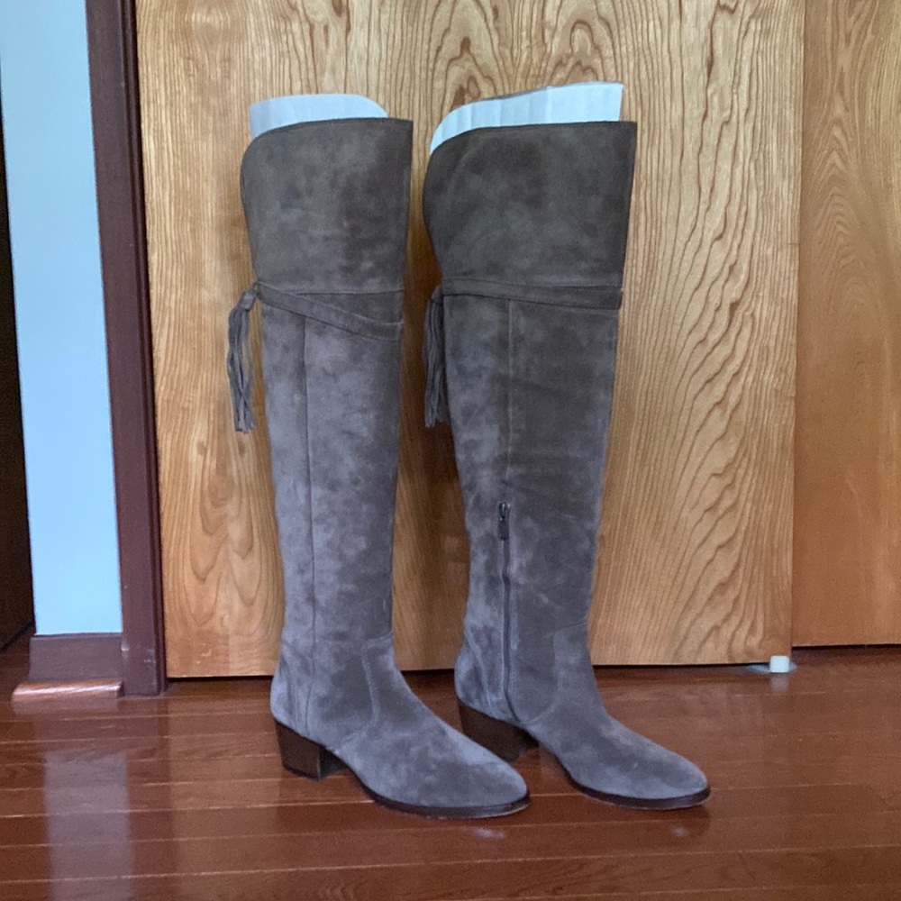 Frye Clara Tassel Boots in Elephant - New in Box